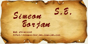 Simeon Borjan vizit kartica
